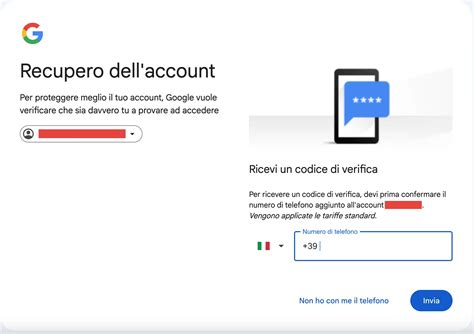 Schema di invio SMS con codice di verifica