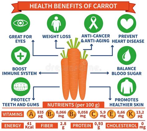 Infografica sui benefici della carota