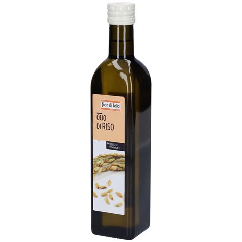 Bottiglia di olio di riso con cialda di riso