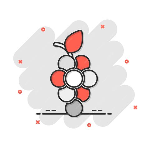 Illustrazione della vite e dei suoi frutti, con enfasi sull'uva rossa