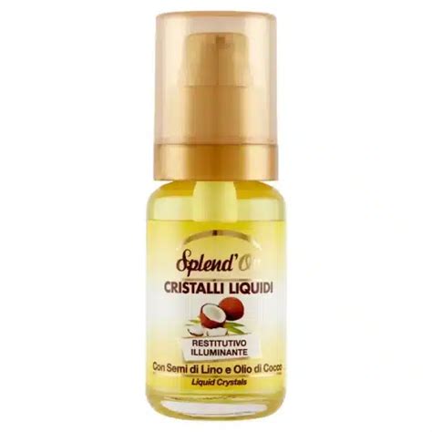 bottiglia di cristalli liquidi ai semi di lino con capelli lucidi