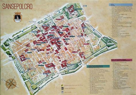 Mappa di Sansepolcro con indicata la sede di Aboca