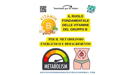 Schema del metabolismo energetico con vitamine B