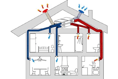 Schema di un impianto di ventilazione centralizzata per allevamenti