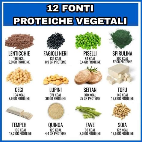 Confronto tra diverse fonti proteiche