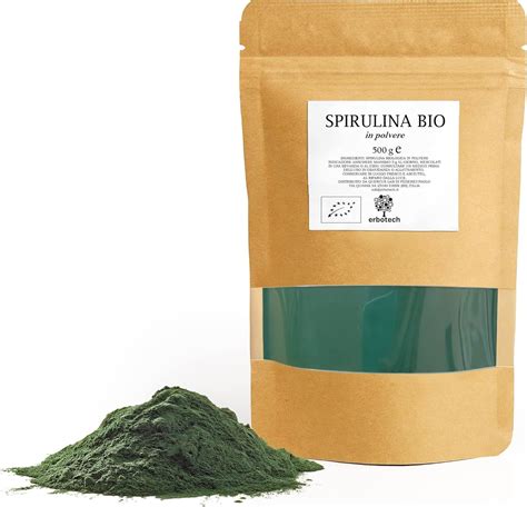 Confezione di spirulina in polvere