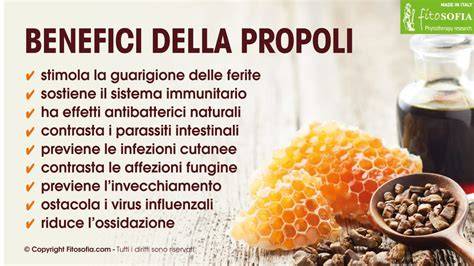 Grafico dei benefici della propoli