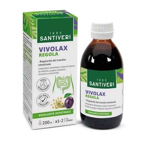 Bottiglia di Vivolax Regola Fluido con ingredienti naturali