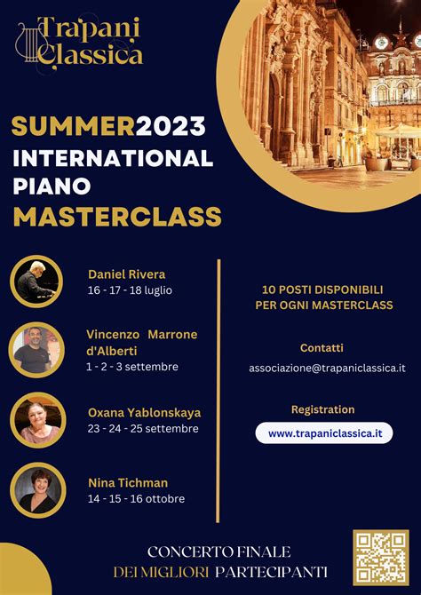 Programma dettagliato delle Masterclass del Sabato