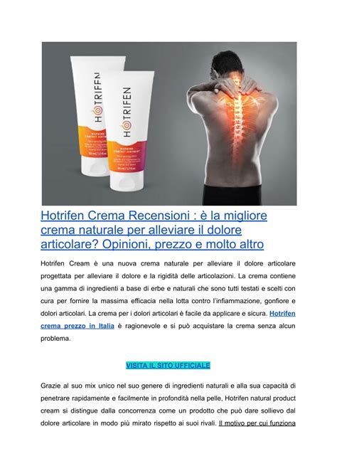 Applicazione di una crema articolare