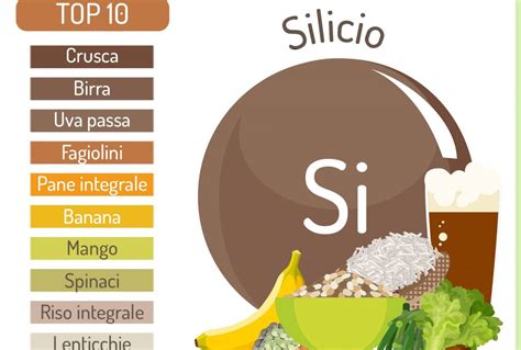 Infografica sulle fonti alimentari di silicio