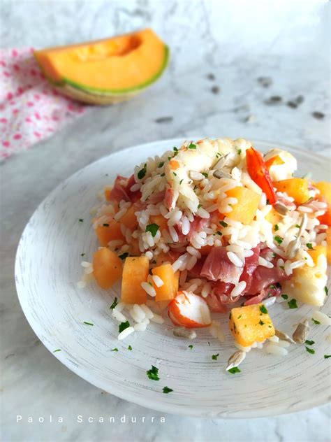 Insalata di riso con melone
