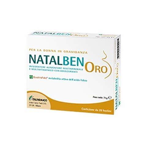 Schema nutrizionale di un integratore per la gravidanza