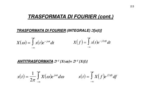 Schema della trasformata di Fourier e della formula di Poisson