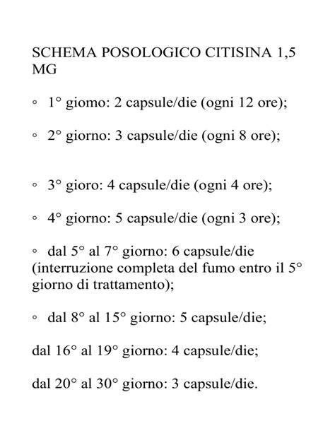 Schema posologico dell'acetilcisteina per diverse fasce d'età