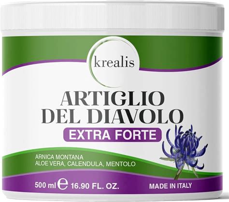 Diverse forme farmaceutiche dell'artiglio del diavolo: capsule, tisane, creme, gel