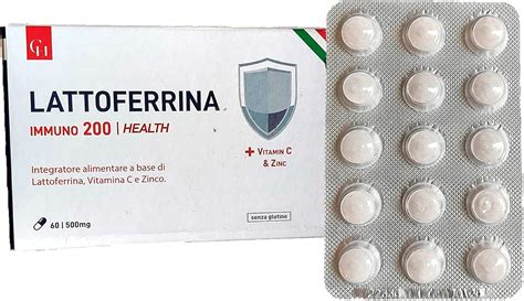 Infografica sui benefici di lattoferrina, vitamina C e zinco per il sistema immunitario