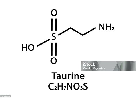 Immagine che mostra la struttura molecolare della taurina