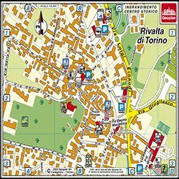 Mappa di Rivalta con indicazione delle farmacie