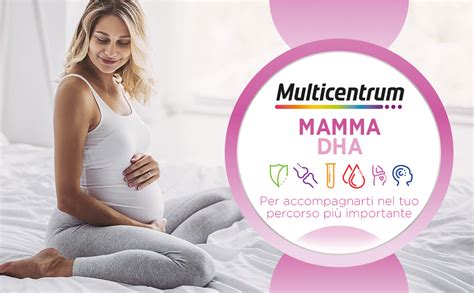 Schema che illustra i benefici di Multicentrum Mamma durante la gravidanza