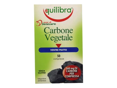 Grafico con dosaggio di carbone vegetale per compressa