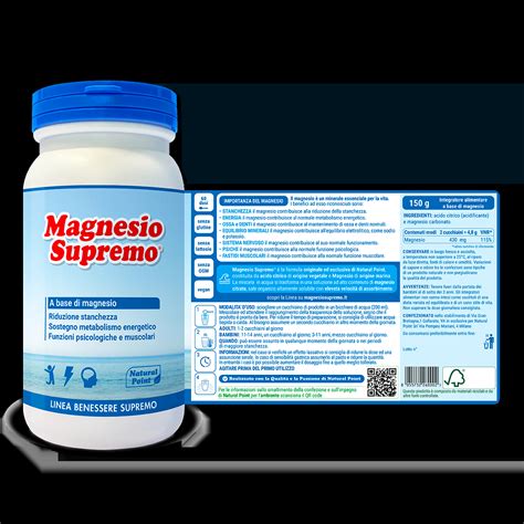 Schema di assunzione giornaliera di Magnesio Supremo