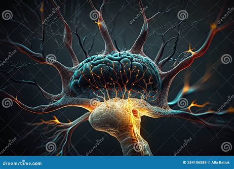 Illustrazione del cervello che mostra neuroni protetti