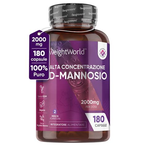 Grafico che illustra il dosaggio di D-mannosio in fase acuta e di mantenimento