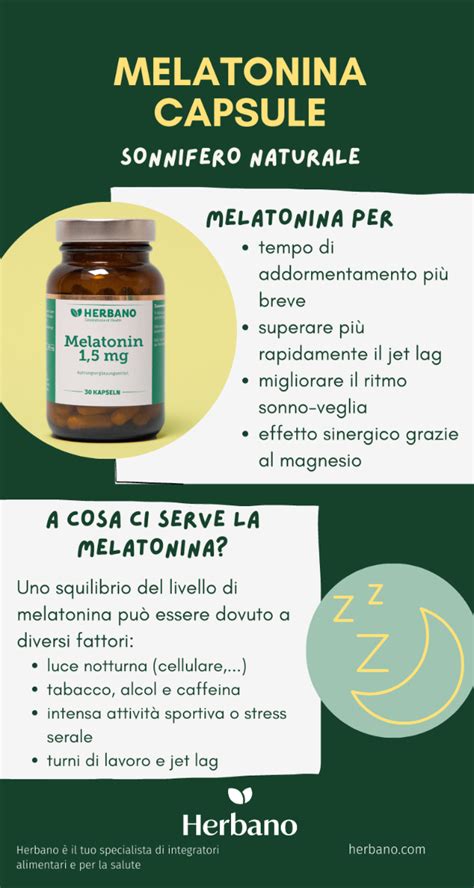 Infografica sui benefici della melatonina