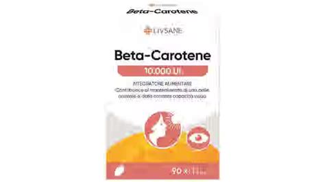 Schematizzazione dei benefici del betacarotene sulla salute