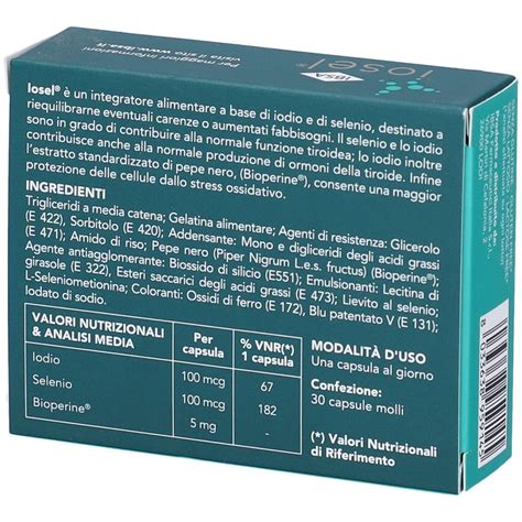 Schema di una capsula di integratore alimentare