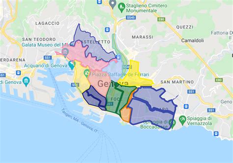 Mappa con le zone di spedizione