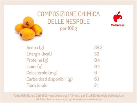 Composizione vitaminica delle nespole