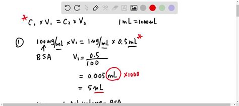 Preparazione soluzione stock BSA