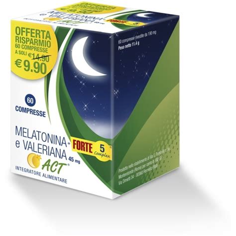 Scatola di integratore con valeriana e melatonina