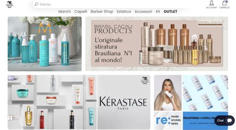 Shopping online per prodotti per capelli
