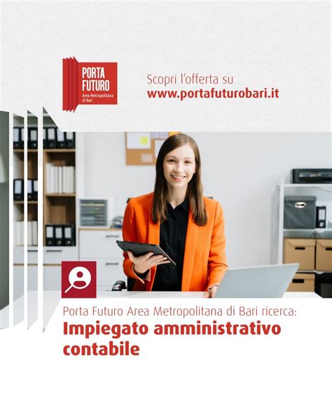 Infografica sui requisiti per un impiegato amministrativo contabile