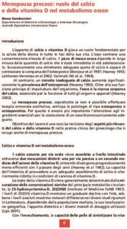 Ruolo della Vitamina D nel metabolismo del calcio