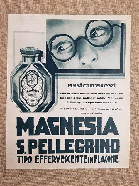 Pubblicità d'epoca Magnesia San Pellegrino