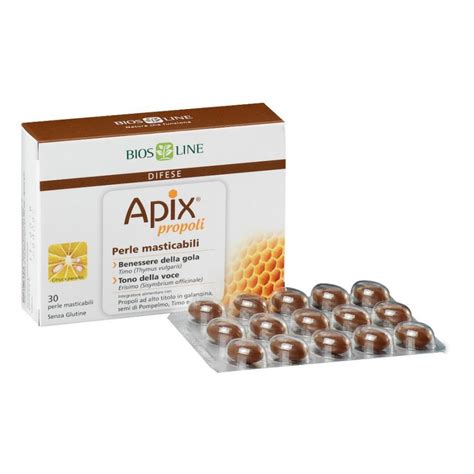 Composizione delle perle masticabili Apix Propoli