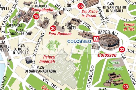 Mappa delle sedi di ritiro a Roma
