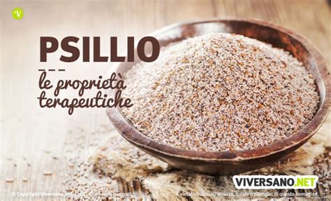 Immagine di semi di psillio e una bustina di integratore