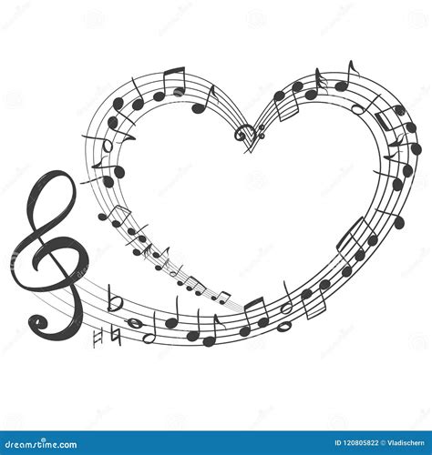cuore stilizzato con note musicali