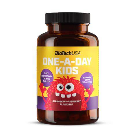 Bambino che prende una compressa multivitaminica