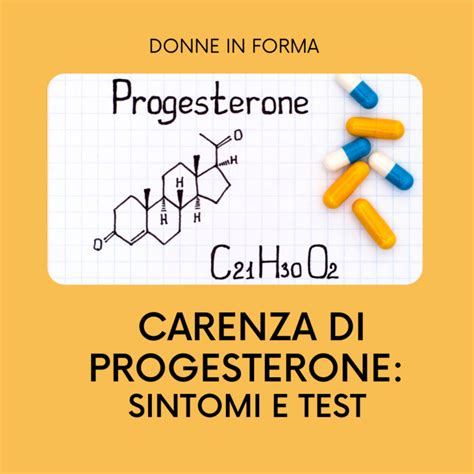 Grafico che illustra i sintomi comuni della carenza di progesterone