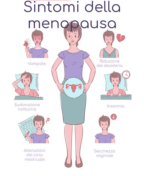Infografica sui disturbi della menopausa e rimedi naturali