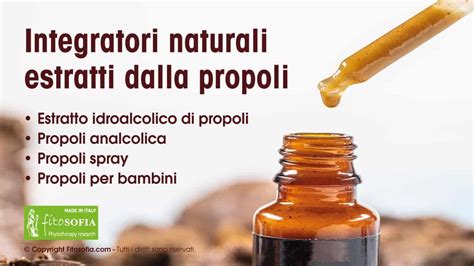 Varietà di prodotti a base di propoli: spray, tavolette, tintura