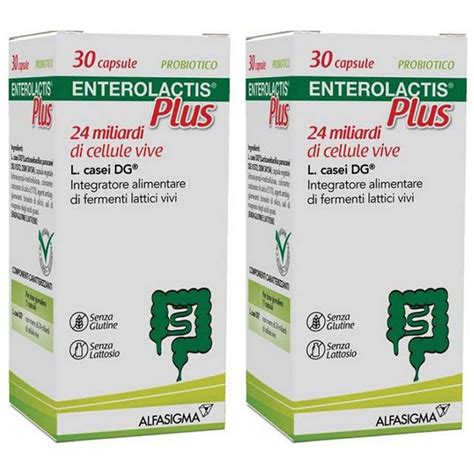 Vari tipi di confezioni di Enterolactis