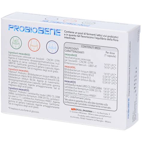 Infografica sulla composizione dei tre trattamenti di Probiobene