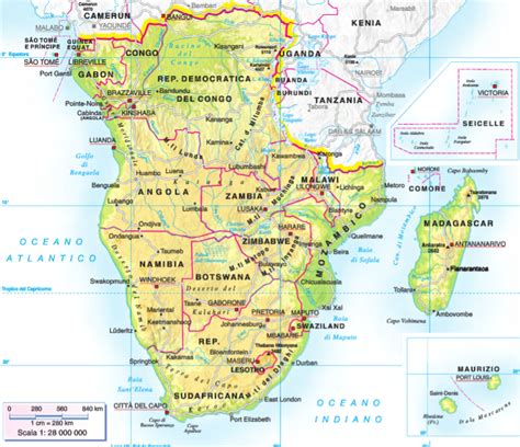 Mappa Africa meridionale